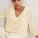 Sierra Silk Blend Blouse - Oyster