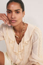 Sierra Silk Blend Blouse - Oyster