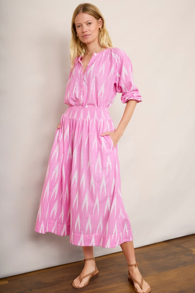 Ophelie Skirt Pink Ikat – WYSE London