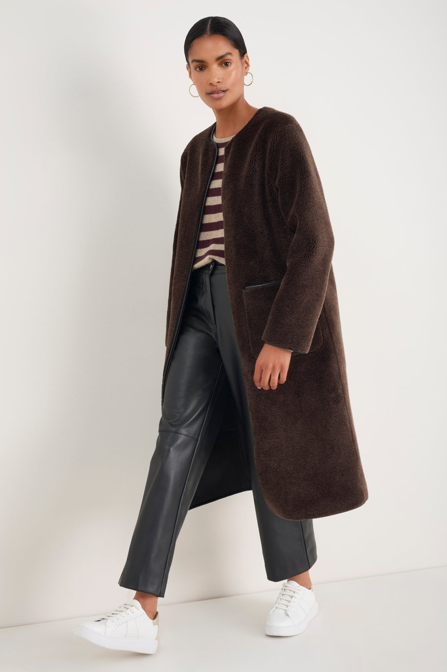 Sophia Borg Coat Cocoa – WYSE London