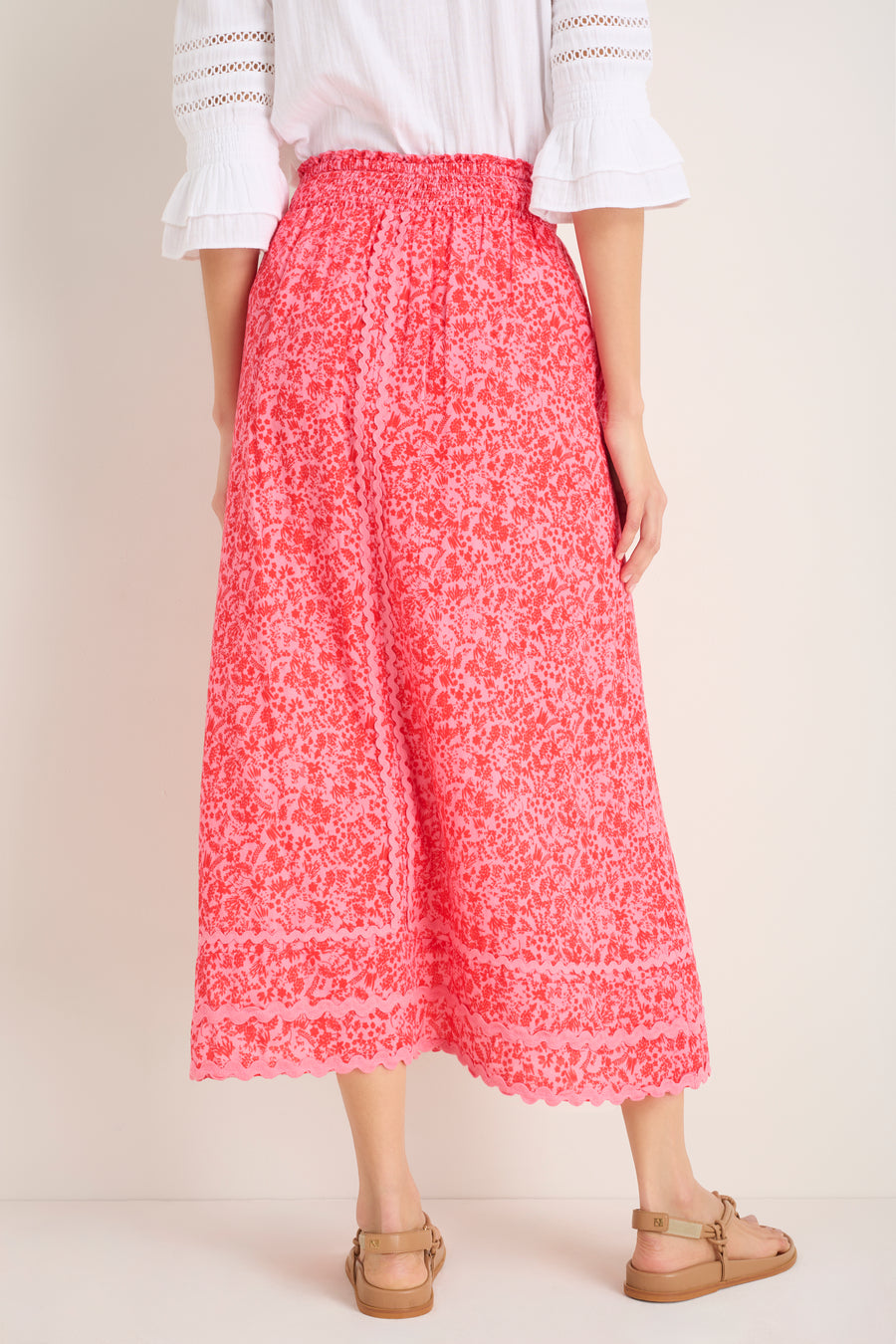 Sophia Skirt - Perfect Pink Daisy Floral