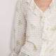 Stella Ruffle Blouse - Ivory Floral Cluster