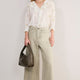 Stella Ruffle Blouse - Ivory Floral Cluster
