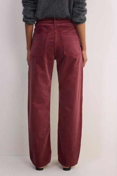 Stevie Straight Leg Cord Trouser - Dusky Rose