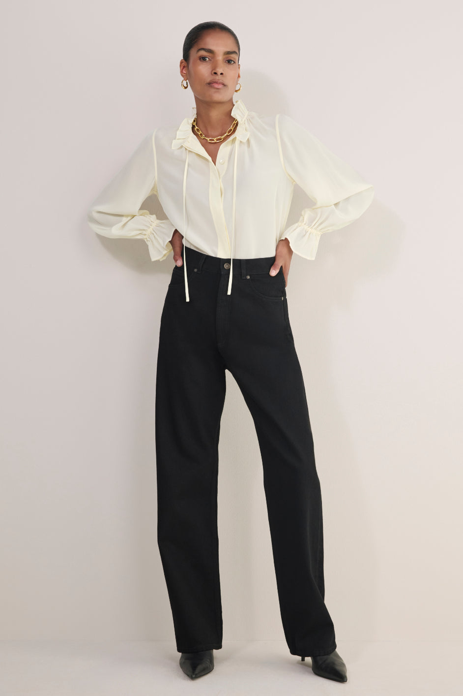 Stevie Straight Leg Jean - Black