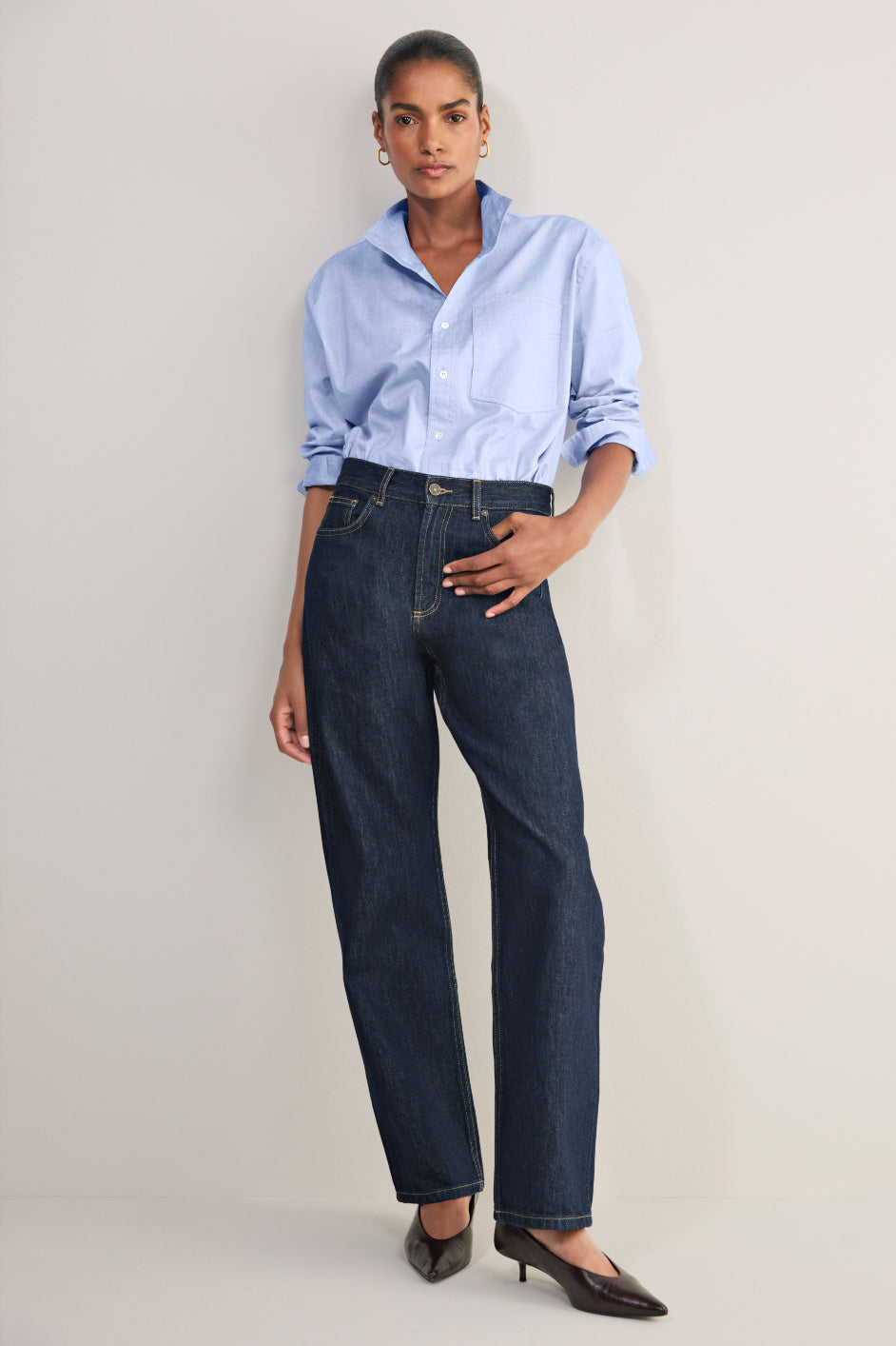 Stevie Straight Leg Jean - Rinse Wash