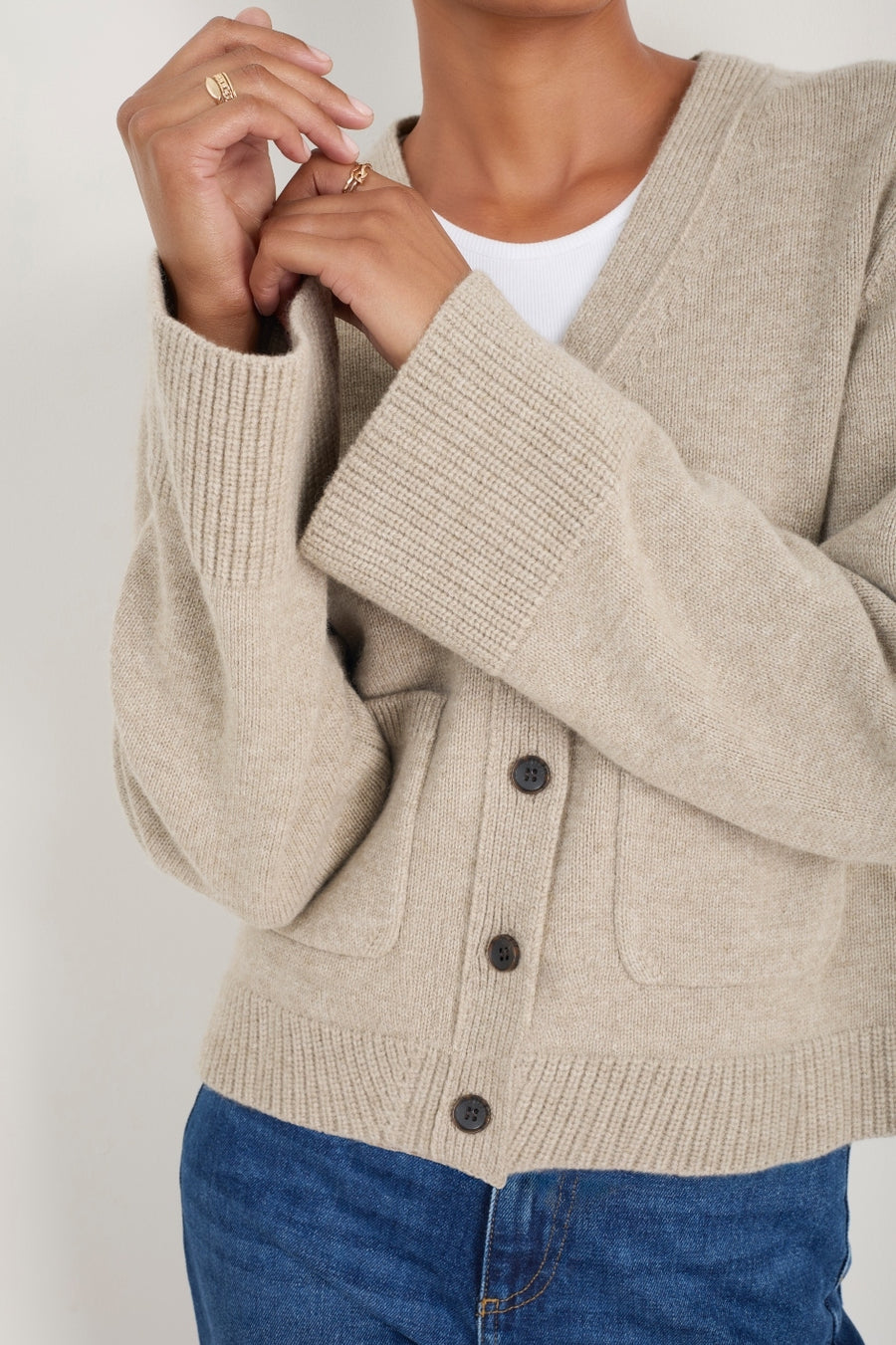 Suri Cardigan - Oat Melange
