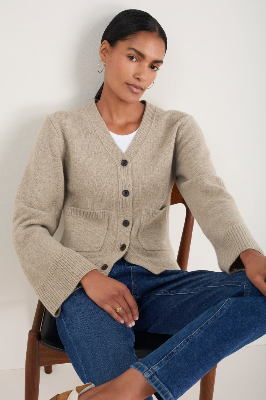Suri Cardigan - Oat Melange