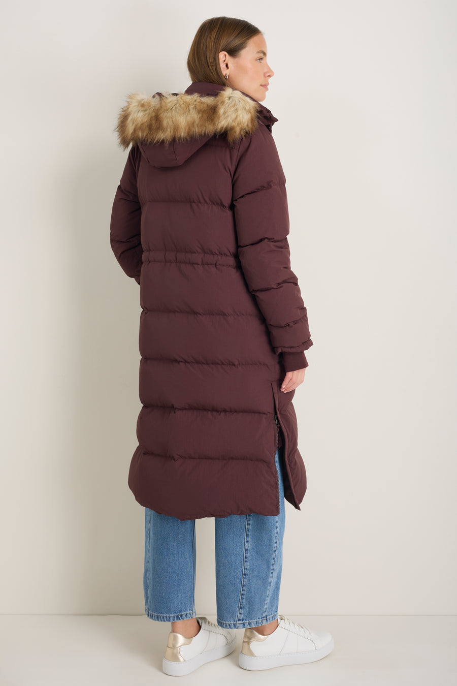 Suzy Puffer Coat - Deep Fig