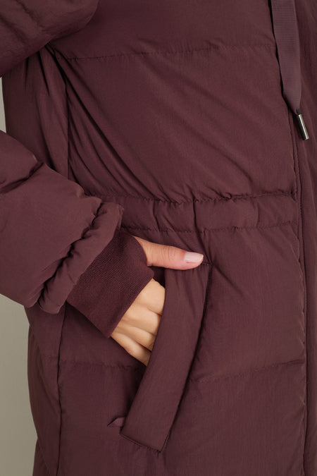 Suzy Puffer Coat - Deep Fig