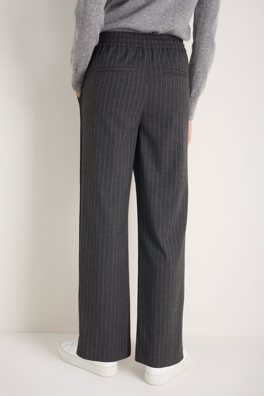 Suzy Side Stripe Trouser - Grey/Black