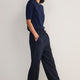 Suzy Side Stripe Trouser - Midnight Pinstripe