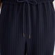 Suzy Side Stripe Trouser - Midnight Pinstripe