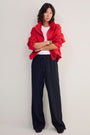 Suzy Side Stripe Trouser - Midnight Pinstripe