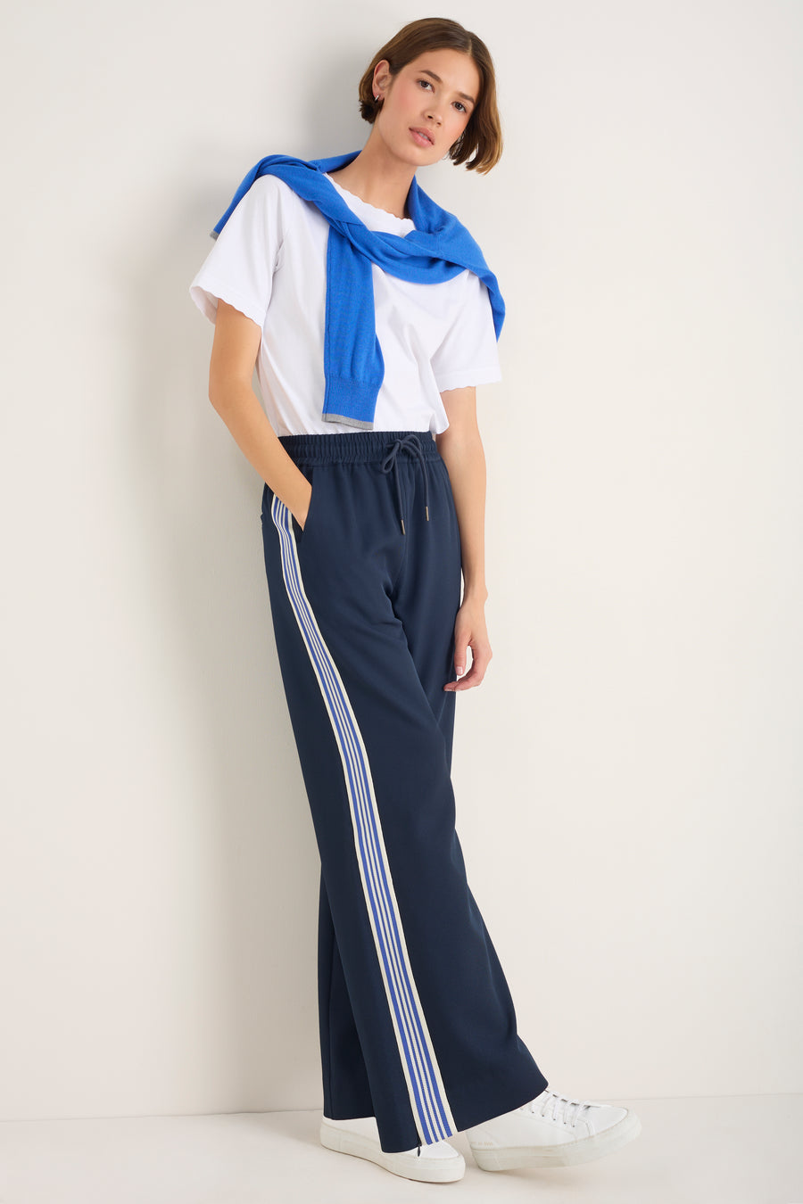 Suzy Side Stripe Trouser - Midnight