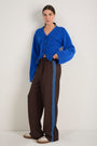 Suzy Side Stripe Trouser - Cocoa