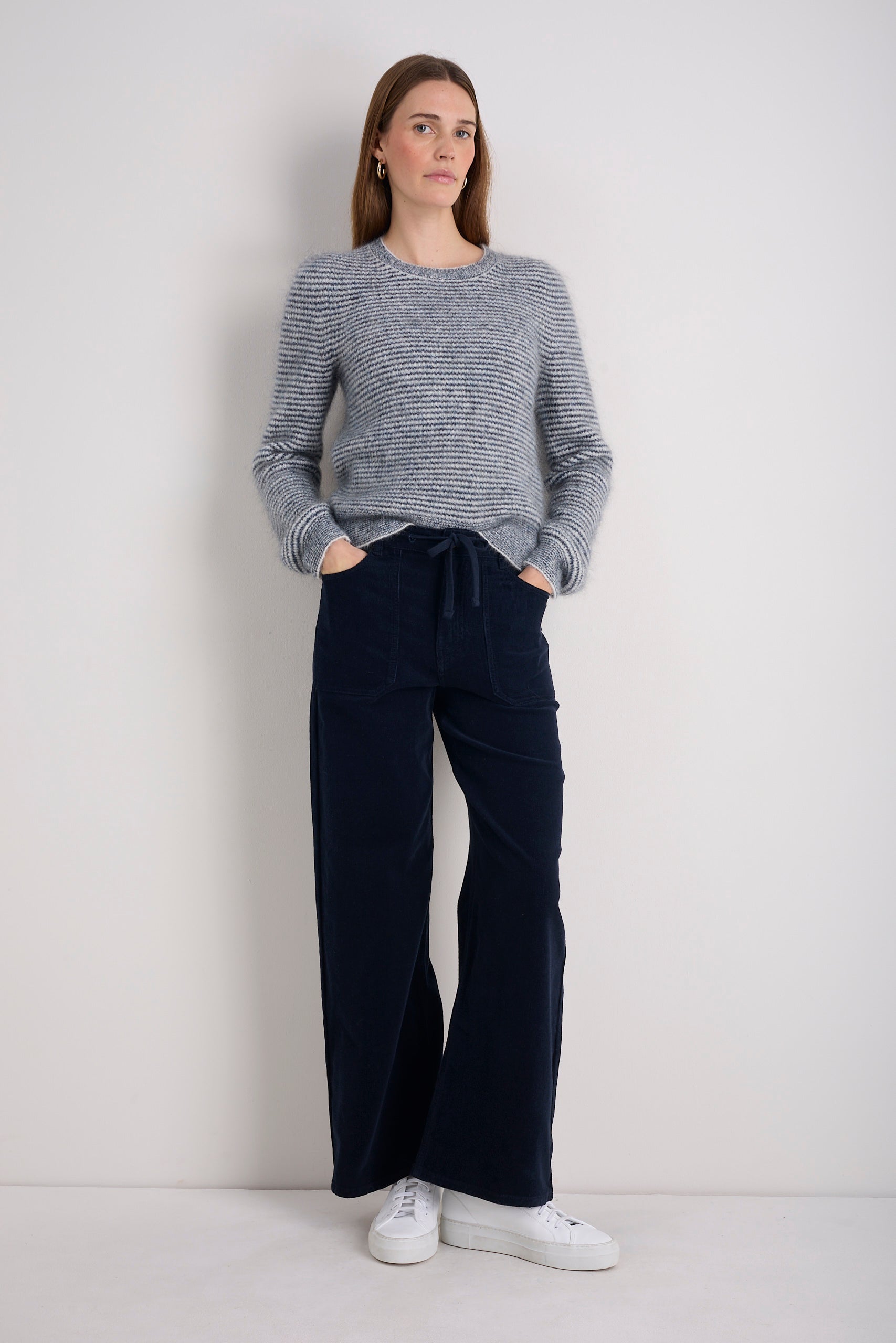 Tallulah Carpenter Tie Cord Trouser - Midnight