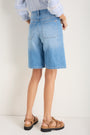 Tallulah Carpenter Tie Short - Light Wash