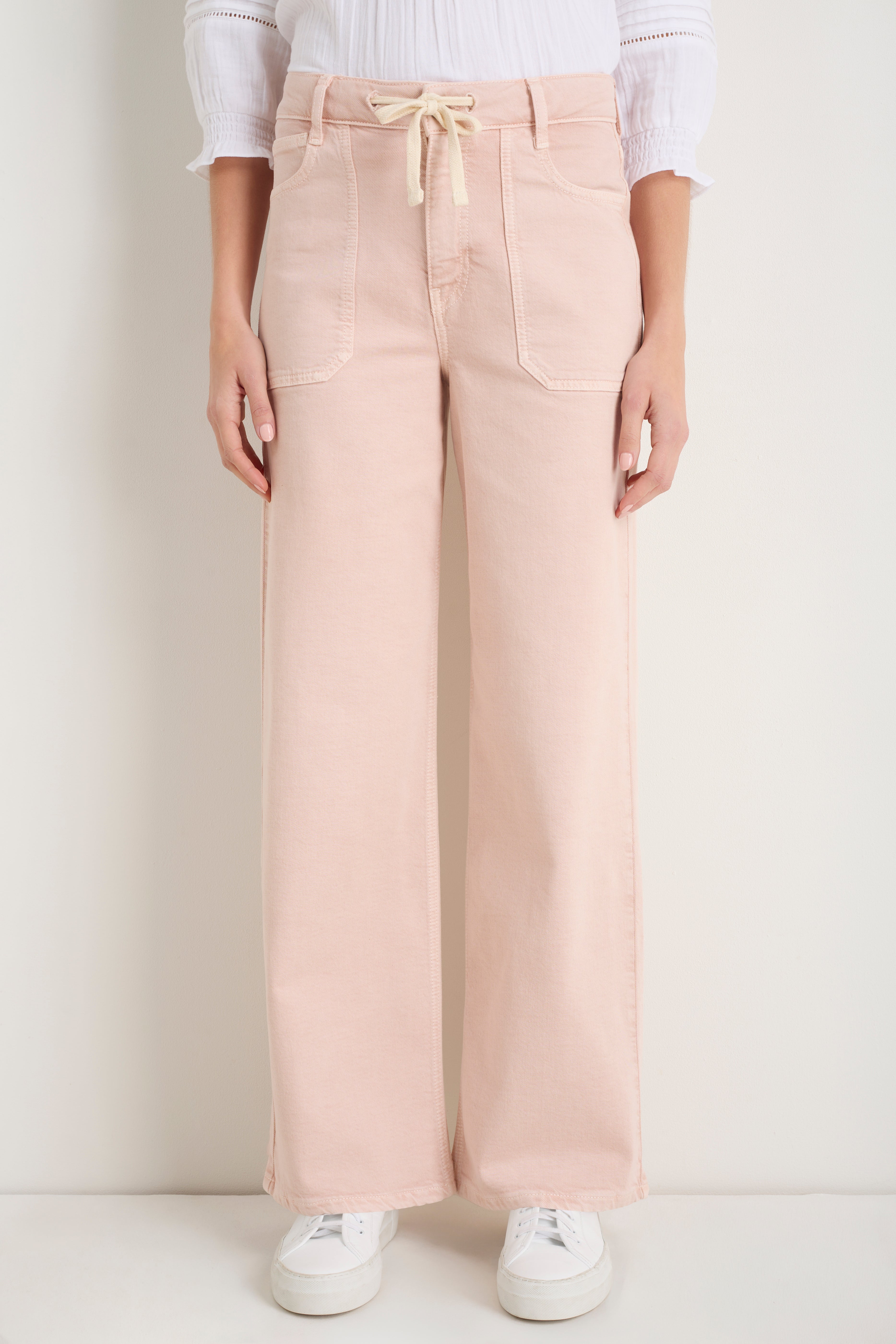 Tallulah Carpenter Tie Jean - Dusky Pink