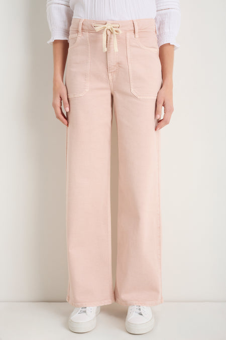 Tallulah Carpenter Tie Jean - Dusky Pink