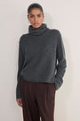 Thea Roll Neck Jumper - Charcoal Grey