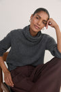 Thea Roll-Neck Jumper - Charcoal Grey
