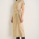 Tia Jersey Dress - Gold Metallic