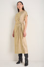 Tia Jersey Dress - Gold Metallic