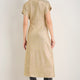 Tia Jersey Dress - Gold Metallic