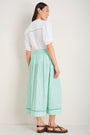 Tia Skirt - Jade Green/White Stripe