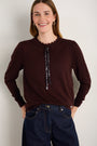 Tilda Fleurine Tie Jumper - Cocoa