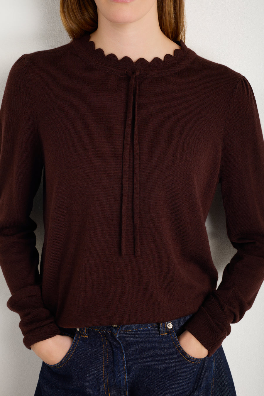 Tilda Fleurine Tie Jumper - Cocoa