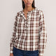 Tilly Blouse - Brown/Pink Check