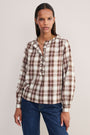 Tilly Blouse - Brown/Pink Check