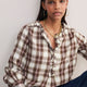 Tilly Blouse - Brown/Pink Check