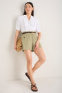 Tory Button Pocket Short - Soft Sage