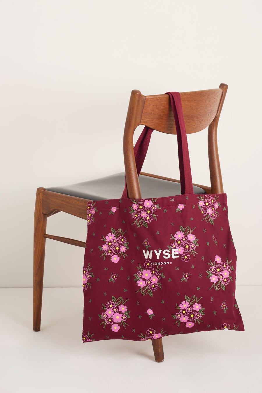 Tote Bag - Merlot Spaced Floral