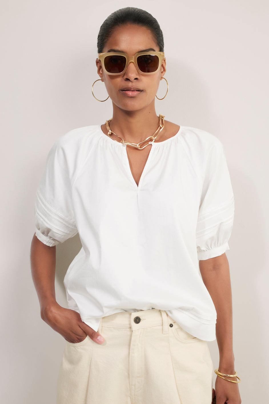 Lucie Broderie Top - White – WYSE London