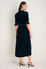 Vivien Silk Velvet Dress - Teal