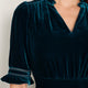 Vivien Silk Velvet Dress - Teal