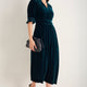 Vivien Silk Velvet Dress - Teal