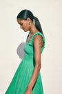 Bliss Dress - Jade Green Embroidered