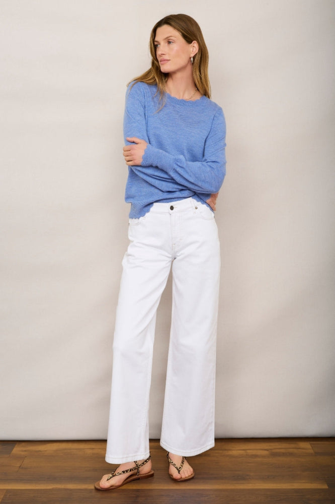 Whitney Wide Leg Jean White – WYSE London - Main Image