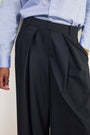 Willa Crossover Wide Leg Trouser - Midnight