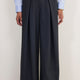 Willa Crossover Wide Leg Trouser - Midnight