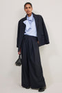 Willa Crossover Wide Leg Trouser - Midnight