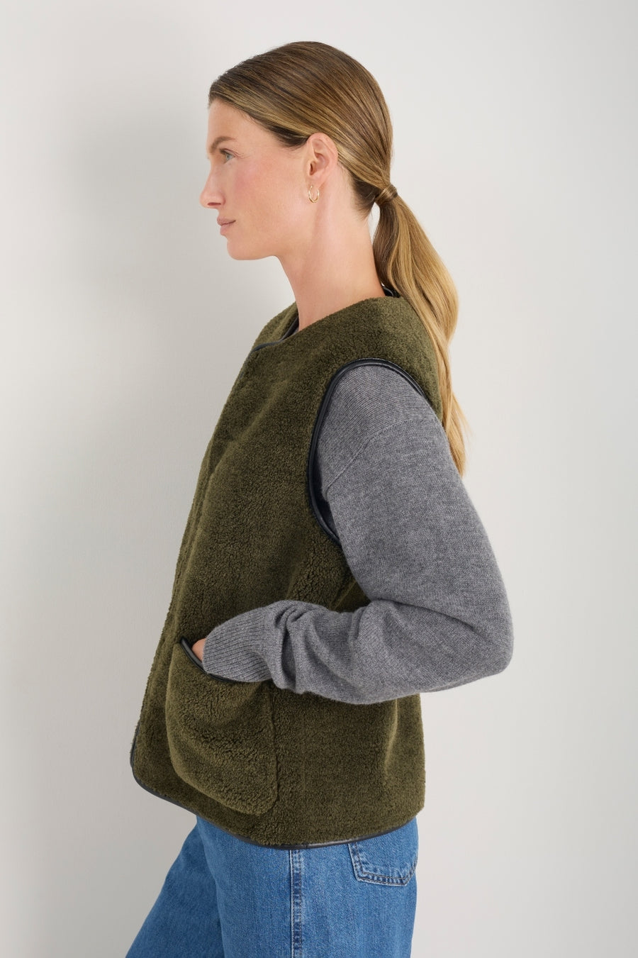 Willow Borg Gilet - Dark Olive