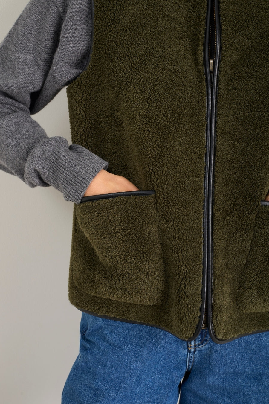 Willow Borg Gilet - Dark Olive