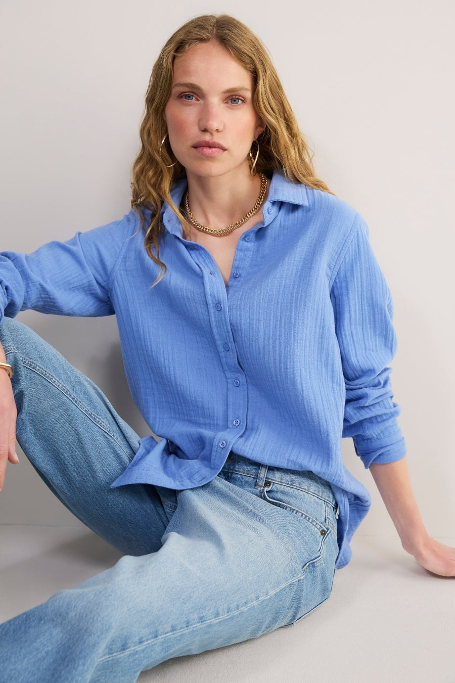 Willow Shirt - Riviera Blue