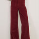 Willow Wide Flare Cord Trouser - Berry